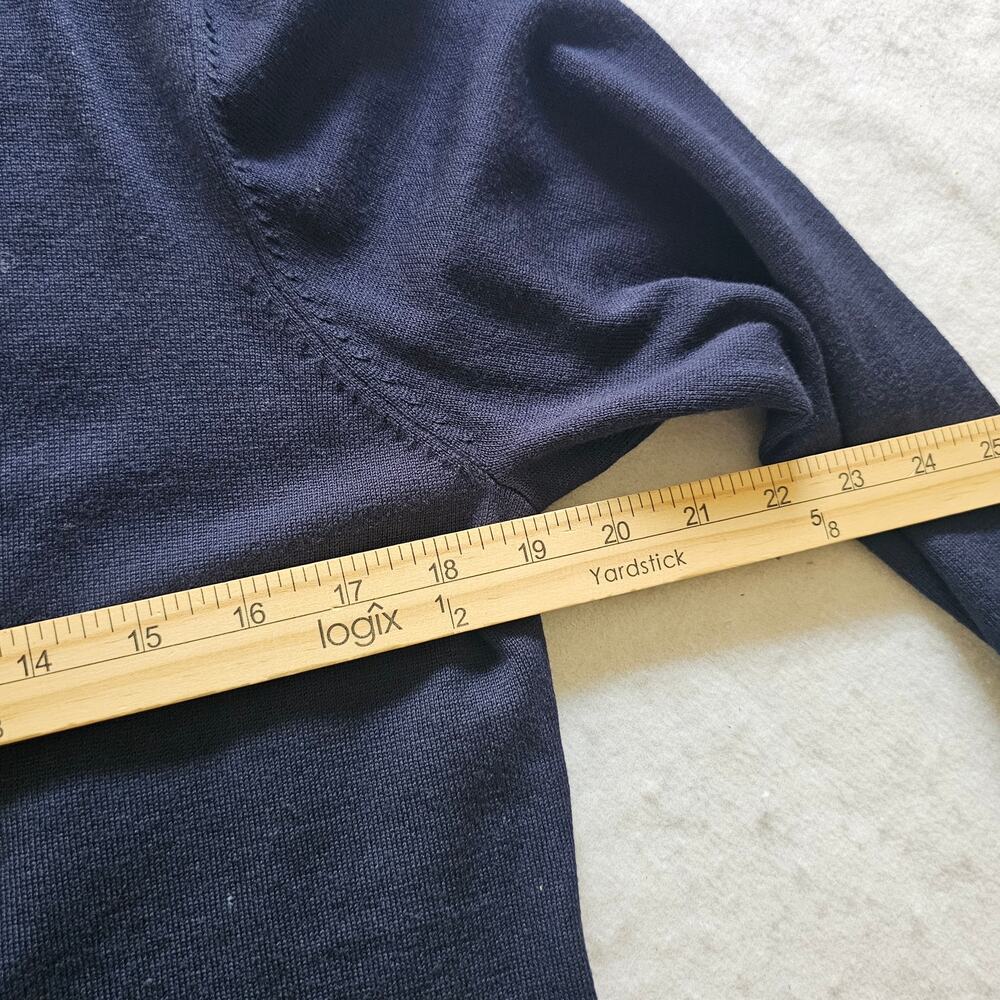 89th + Madison Women's Buttonless Cardigan Old Money, Blue White Size XL - Picture 9 of 10